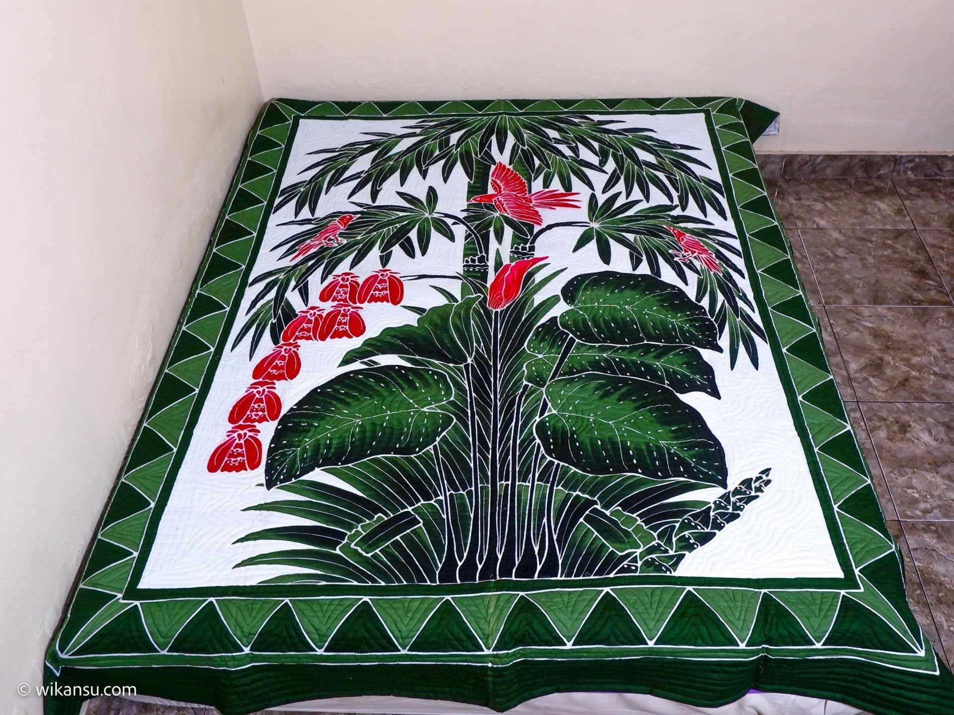 Daun Keladi Hijau Botol